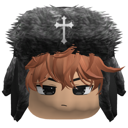 Cheap Emo Boy Messy Hair w/ Black Grunge Ushanka Roblox item