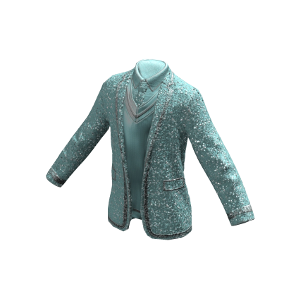 Sparkling Party Suit Jacket | Diamond Blue thumbnail