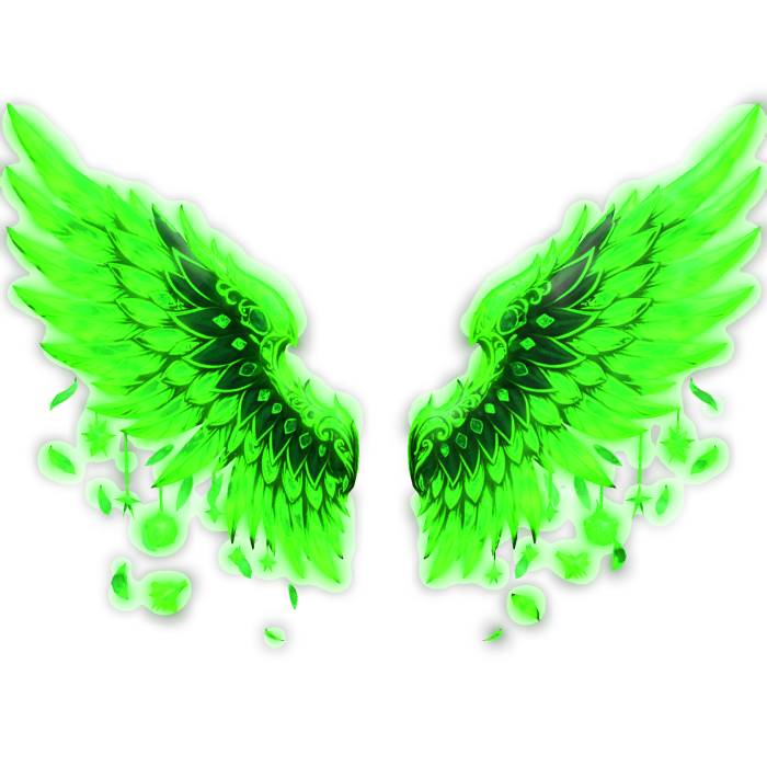 Glowing Starlight Emissive Wings (Green)