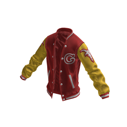 College Jacket | Red White Yellow
