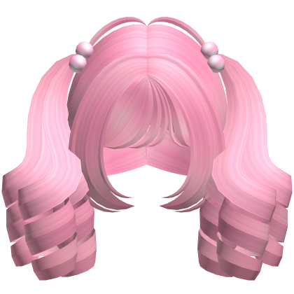 ꒰♡꒱ sweet pink princess curly pigtails