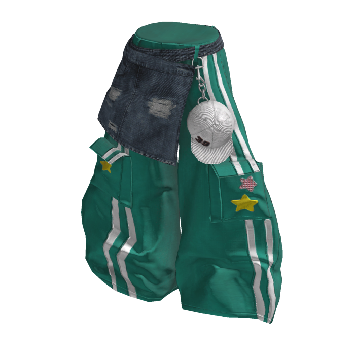 💜 Y2K Streetwear Layered Track Pants_Green