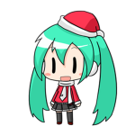 epico miku vestida de navidad XD