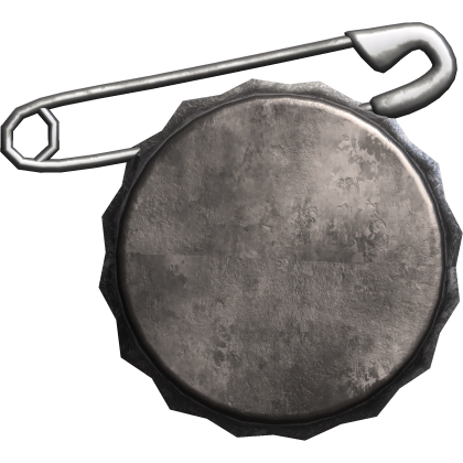 grunge wasteland bottle cap safety pin badge