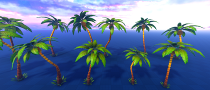 Tropical Stylized Roblox Palm Trees Nature Pack preview 3