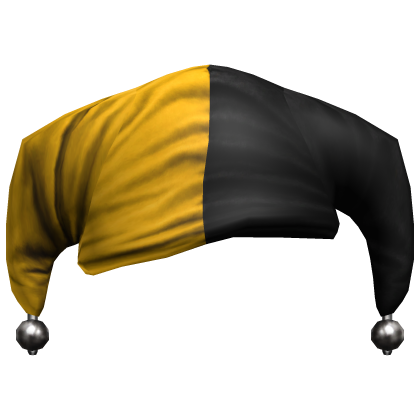 Black Yellow Jester Clown Hat Anime Hair Booktok Roblox item