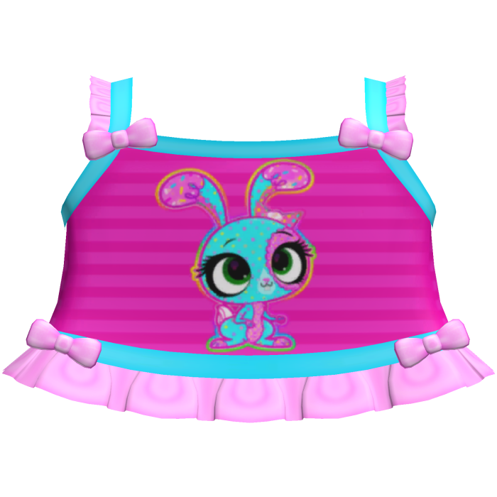 cute pink teal lps bunny tweencore cutecore top