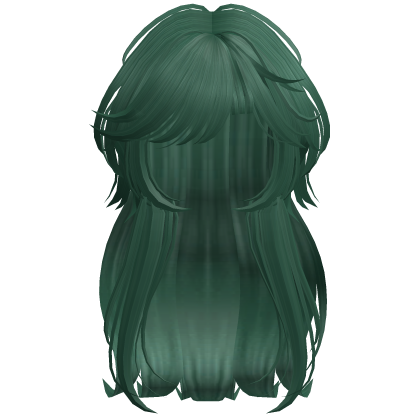 Shaggy Wavy Layered Hair w/ Side Bangs (Green)