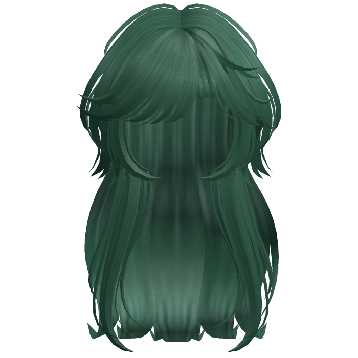 Shaggy Wavy Layered Hair w/ Side Bangs (Green)