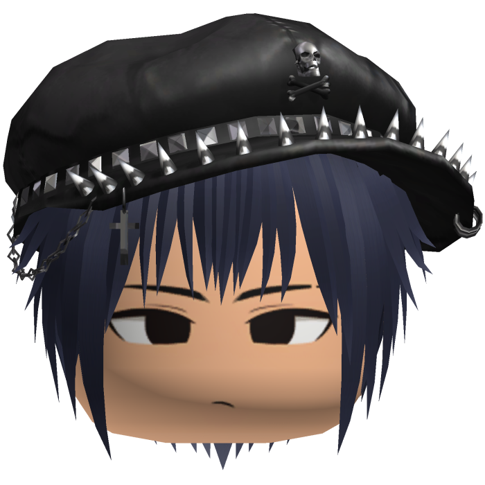 Vkei Moe Blue Messy Hair /w Spiky Hat
