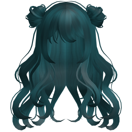 Cute Curly Space Buns (Blue) Roblox item