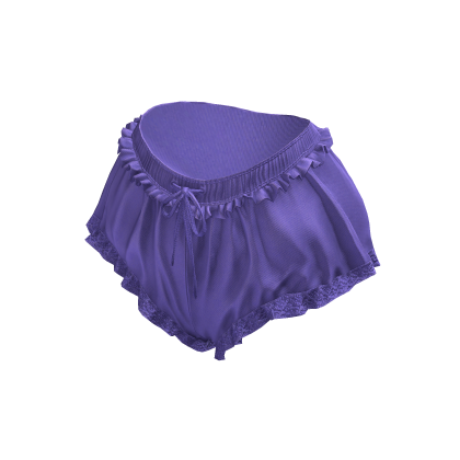 BB Purple Self Love Ruffled Lounge Shorts thumbnail