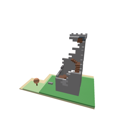 destroyed medieval tower