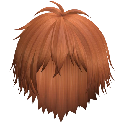 Roblox hair preview for Orange ginger fluffy emo anime boy hair