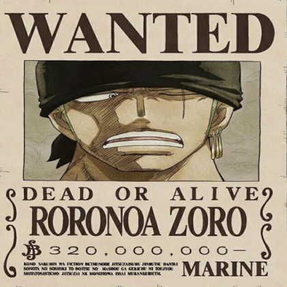 Zoro Wanted Poster Roblox decal