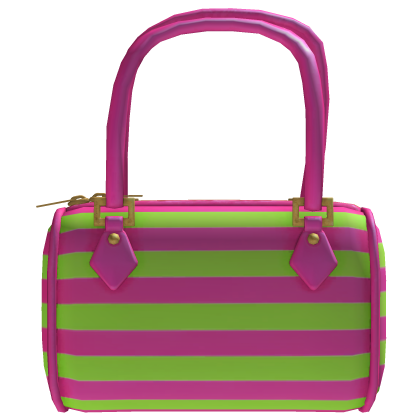 M$| Green and Pink Striped Bag