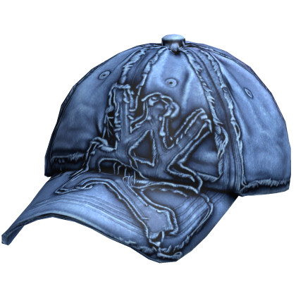 Blue Distressed Backwards Hat Roblox item