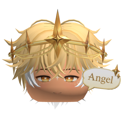 Messy Blonde Hair w/ Golden Star Halo Angel Crown