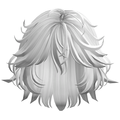 Fluffy Tousled Bob Hair - White