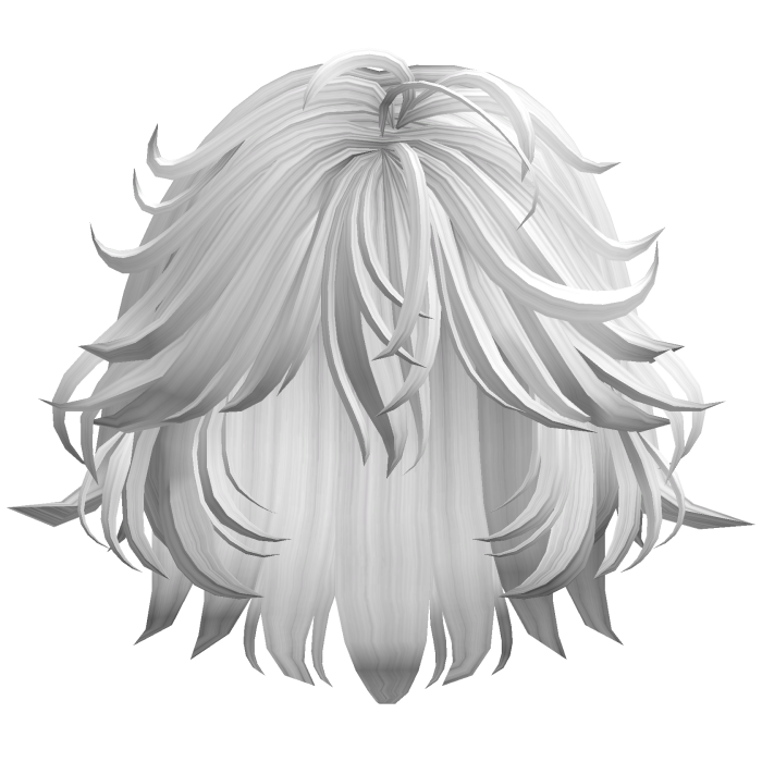 Fluffy Tousled Bob Hair - White