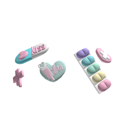 Medical Kit Cute Pastel Hair Clips Roblox item