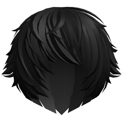 messy black vampire emo anime hair w tufts