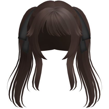 brown jirai kei angelic pigtails w ribbons
