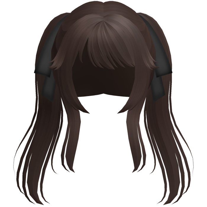 brown jirai kei angelic pigtails w ribbons