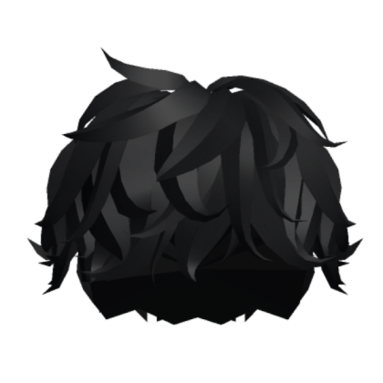 Black Messy Hair Roblox decal