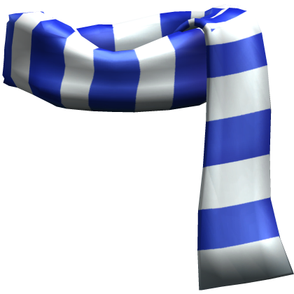Christmas Scarf(White And Blue)
