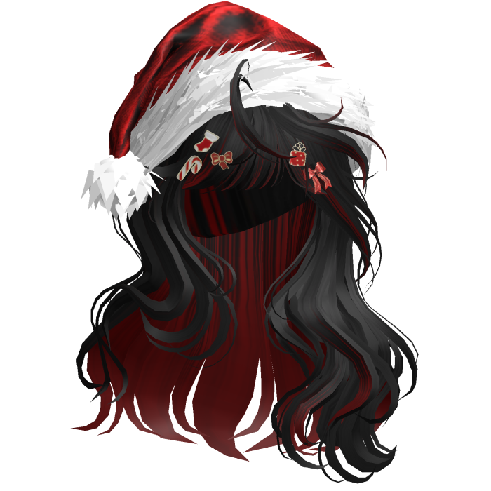 Lush Christmas Waves w/Santa Hat (Black&Red)