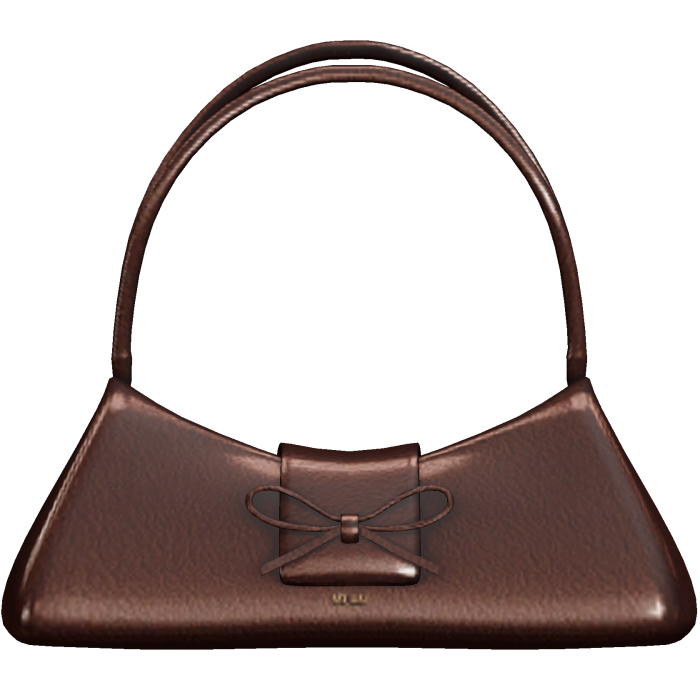 Ribbon Designer Bag (Brown)