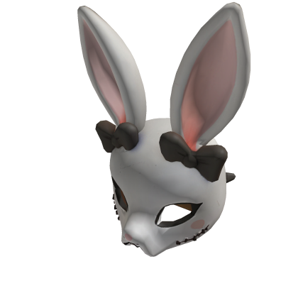 Gothic Bunny Black Bows Mask