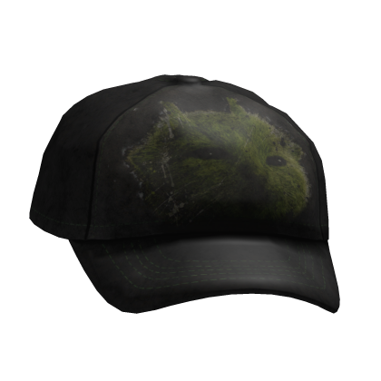 Baseball Cap W/ Grunge Alien Cat Graphic