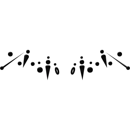 ⛧ black metal piercing set Roblox item