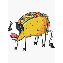 Cows eating tacos