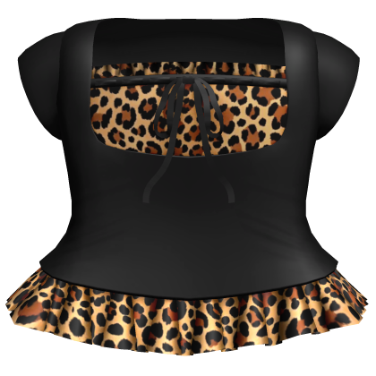 Gyaru Leopard Fitted Dress Roblox item