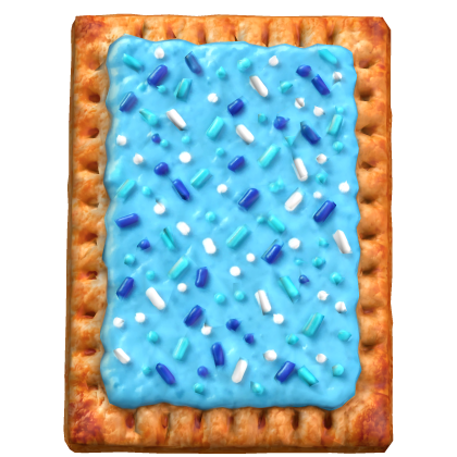 Sky-Blue Frosted Toaster Pastry