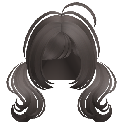 ♡꒱ cutesy grey brown low wavy baby pigtails Roblox item