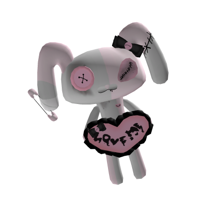 Ი𐑼 stitched up love me bunny plush [pink,white]