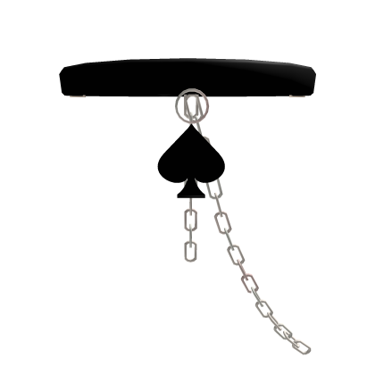 Black Spade Collar With Chain