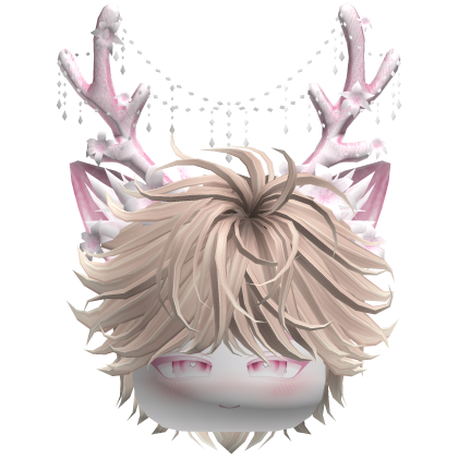Christmas Messy Hair w/ Antlers