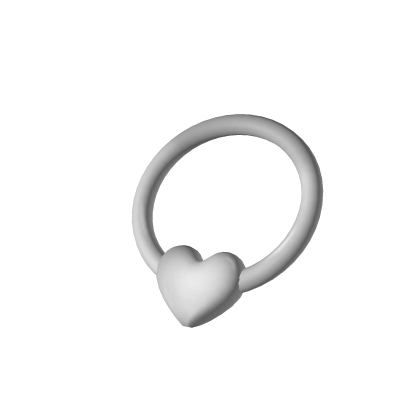 Heart Nose Piercing - 3.0, Silver Roblox item