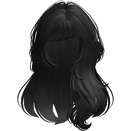 Long Loose Wavy Hair (Black) Roblox item