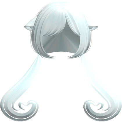 ♡ : cute long swirly kitty pigtails pastel blue Roblox item