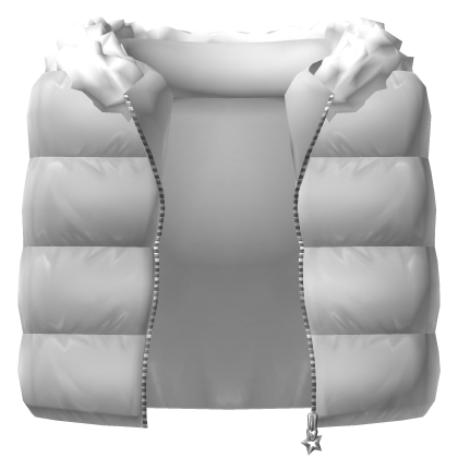 Puffer Vest Fur White thumbnail