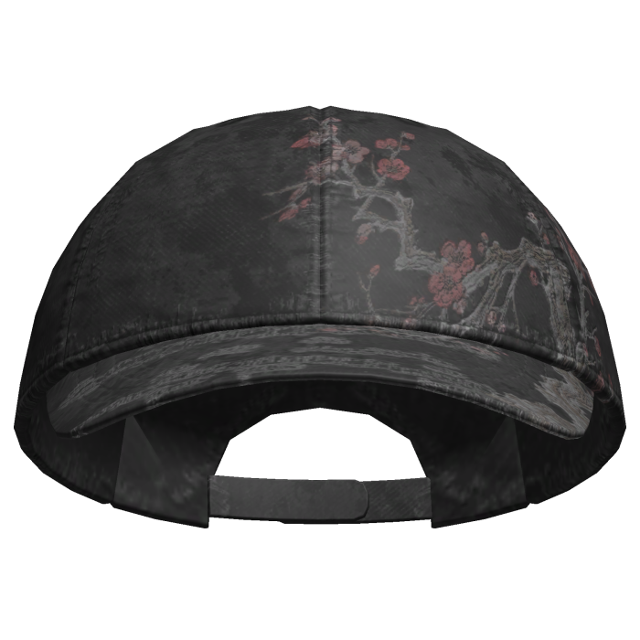 Sakura Blossom Skater Cap Black&Red