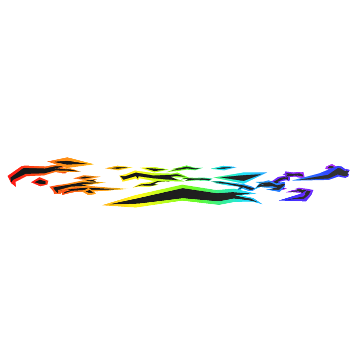 Dark Flame Rainbow Cartoony Halo