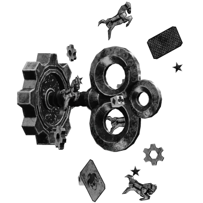 Circus Jester Wind-Up Key Back w/ Props Black Roblox item render