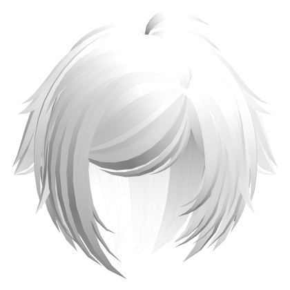 white wispy anime side swept bob Roblox item